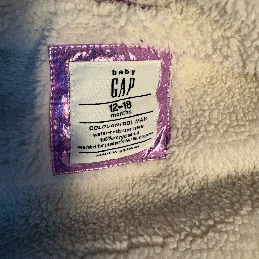 GAP Baby Cream and Purple Jacket - Picture 3 of 3